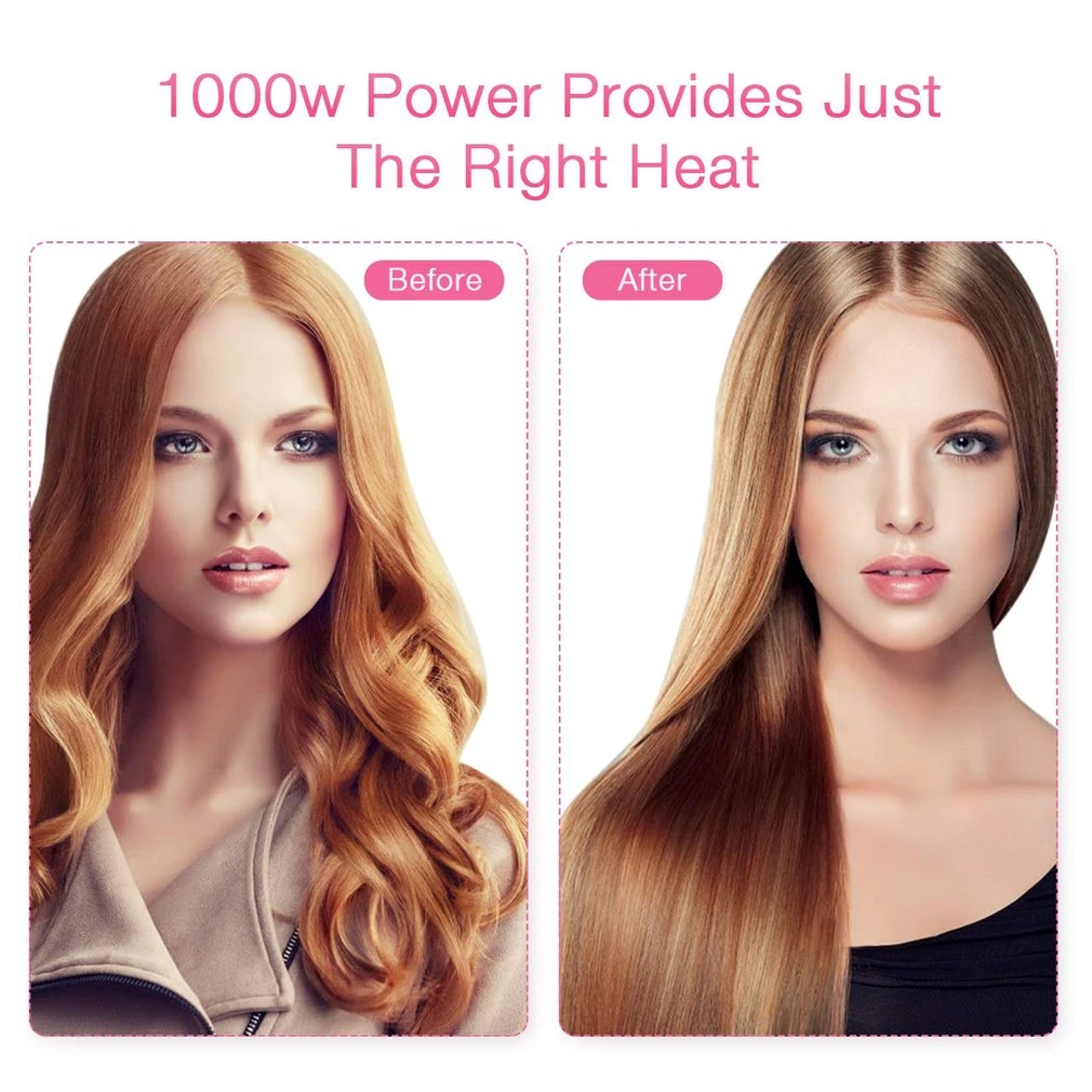 before and after hot hair brush